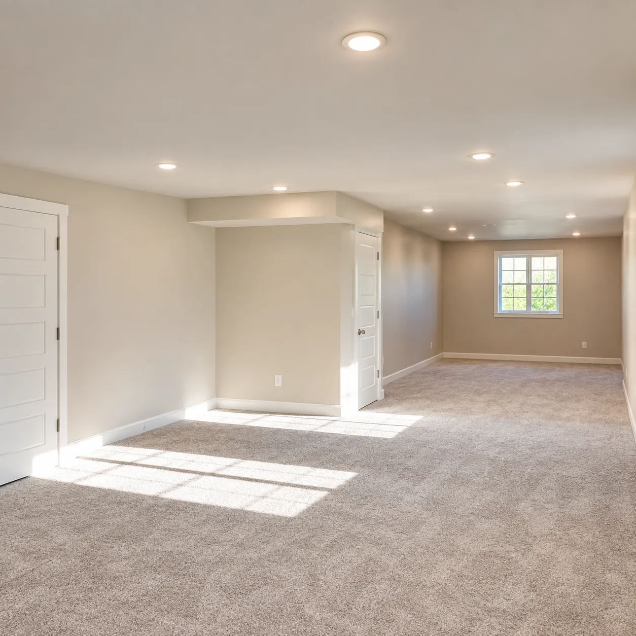 Finished basement family room