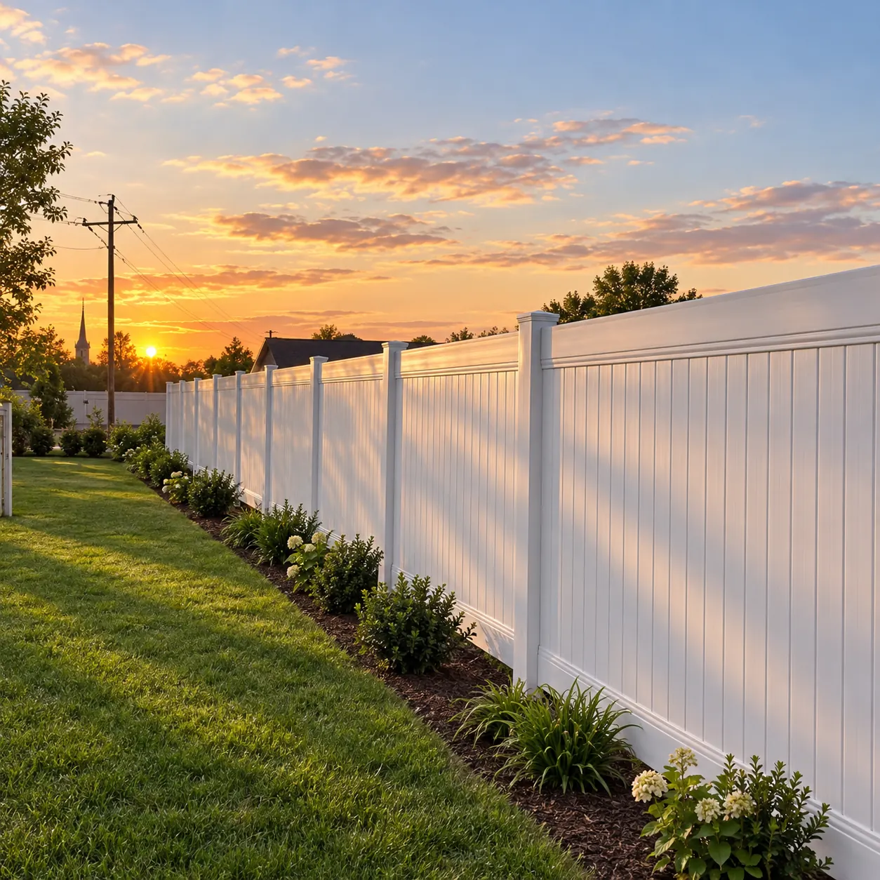 Vinyl privacy fence