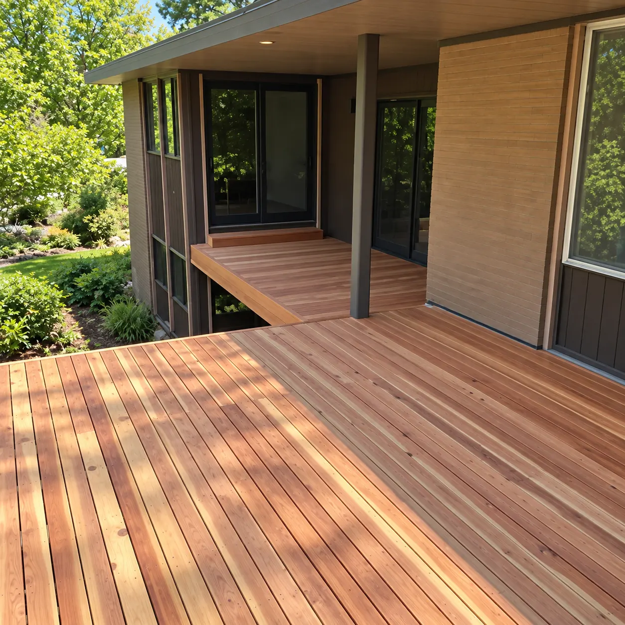 Wood deck boards