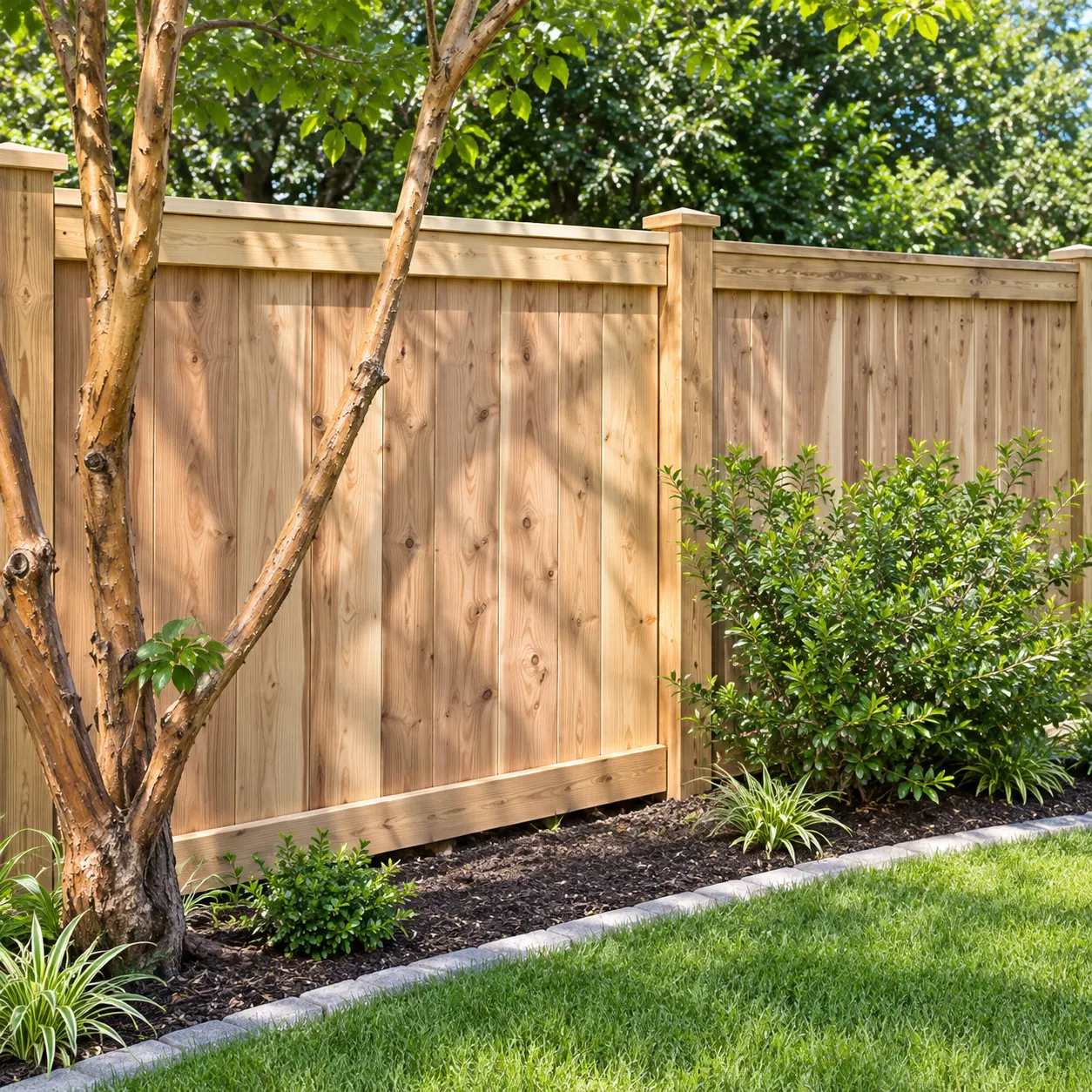 Wood fence