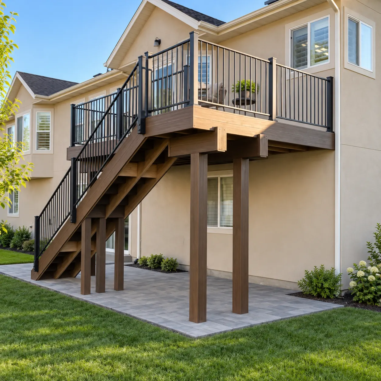 Elevated deck corner