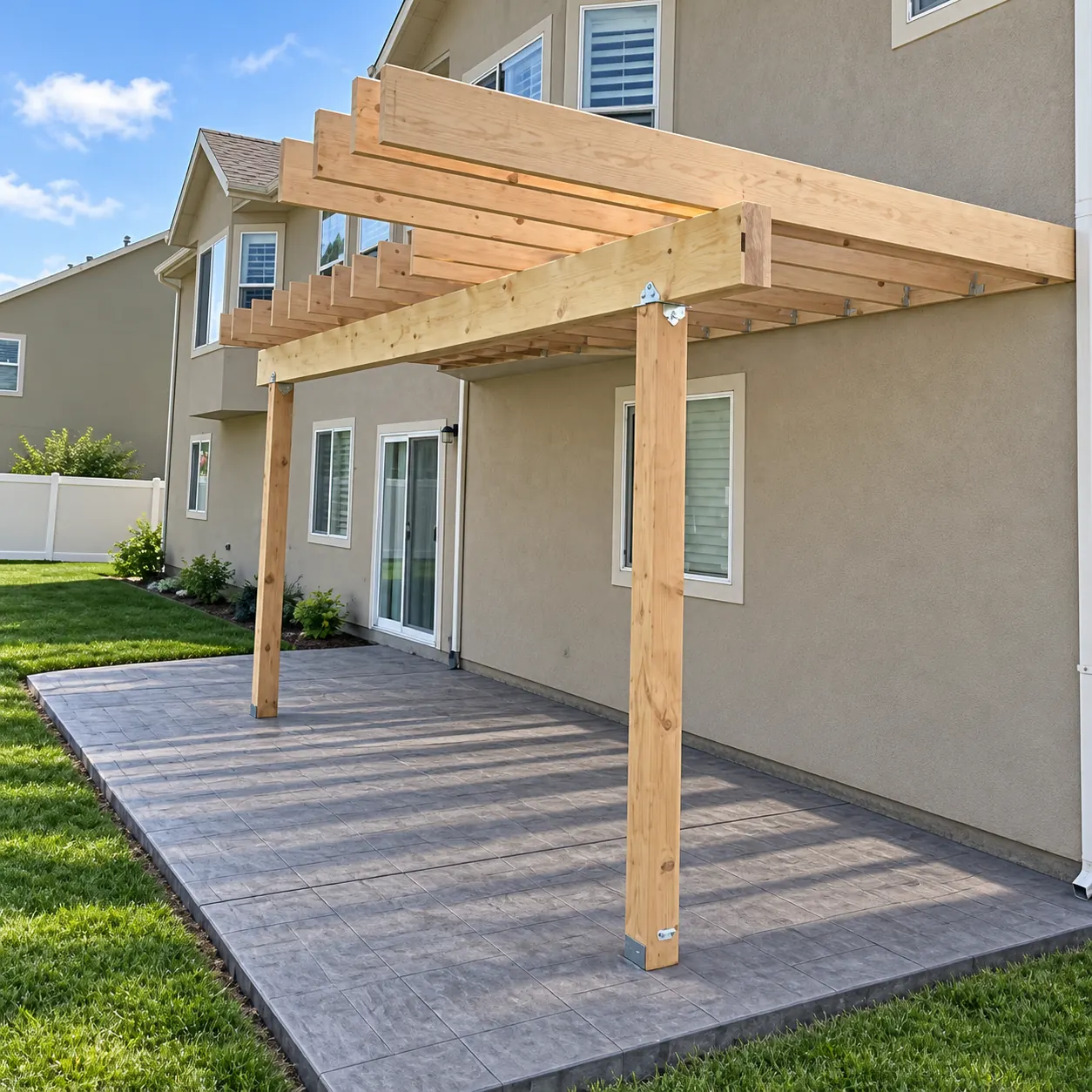 Timber patio-cover framing