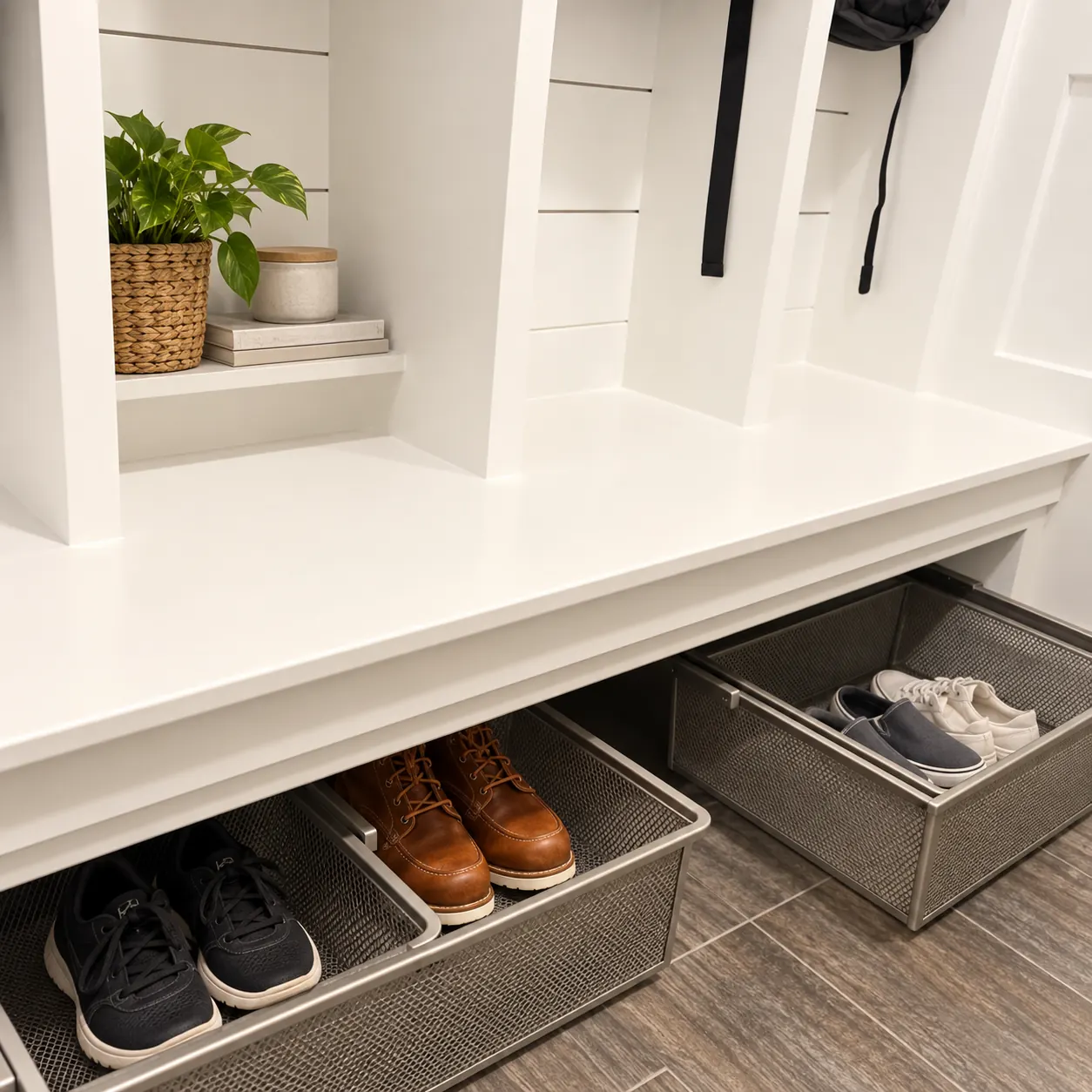 Pull-out shoe drawers