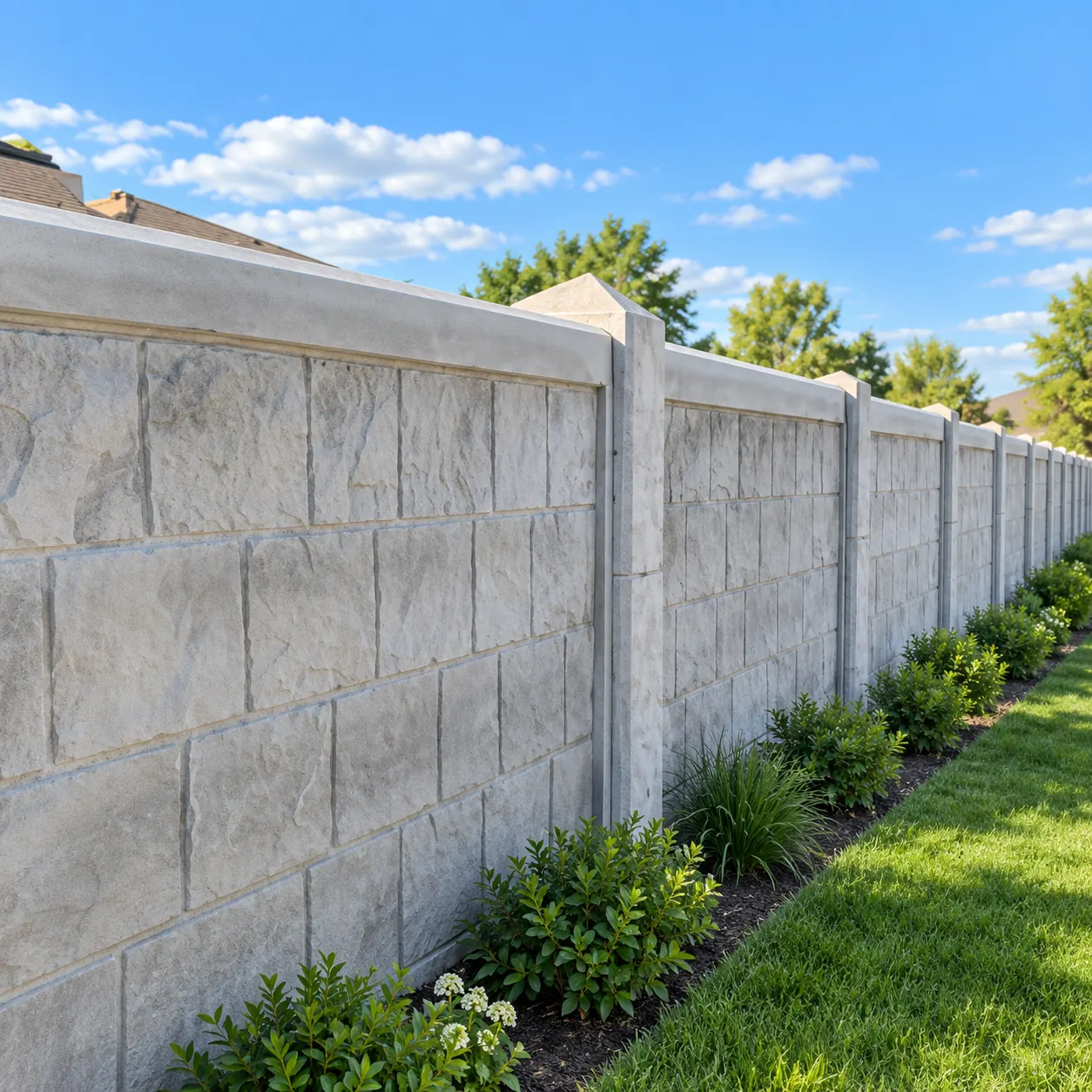 Textured concrete wall