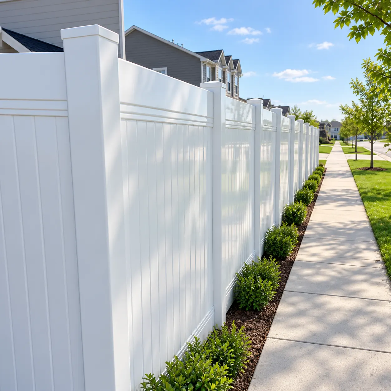 Neighborhood vinyl fence